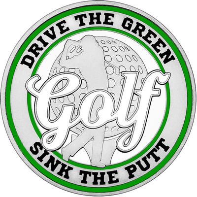 White "Golf" with Green Outer Circular Borders